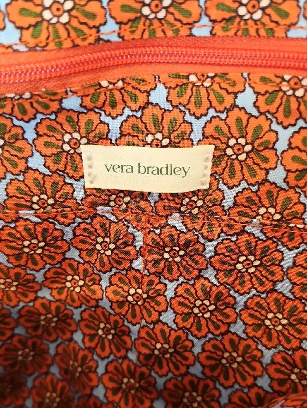 Quilted Orange Women's Backpack - Lightweight Everyday Bag